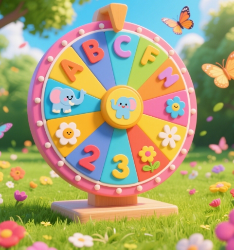 Alphabet learning spinner for toddlers