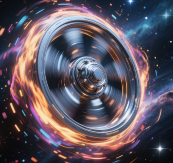 Wheel spin gravity effects simulation