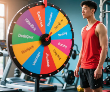 Wheel of names for workout routines