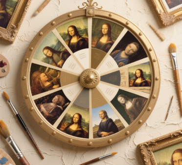 Wheel of famous paintings