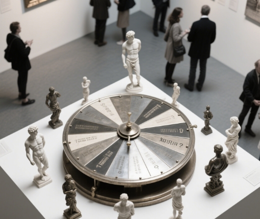 Art history trivia wheel