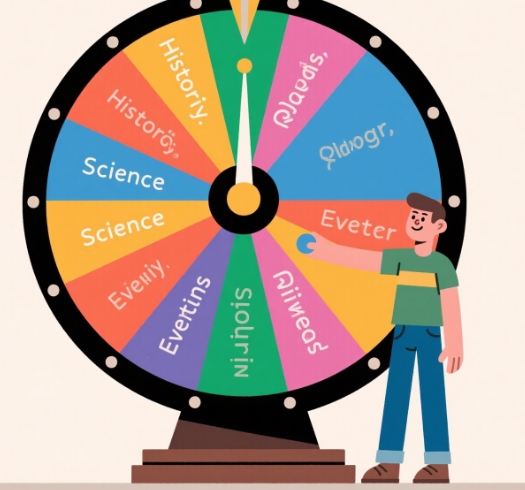 Wheel-based quiz game mechanics Wheel-based quiz game mechanics