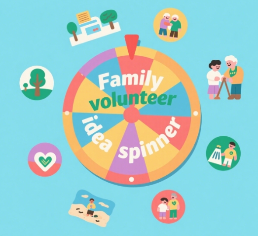 Family volunteer idea spinner Family volunteer idea spinner