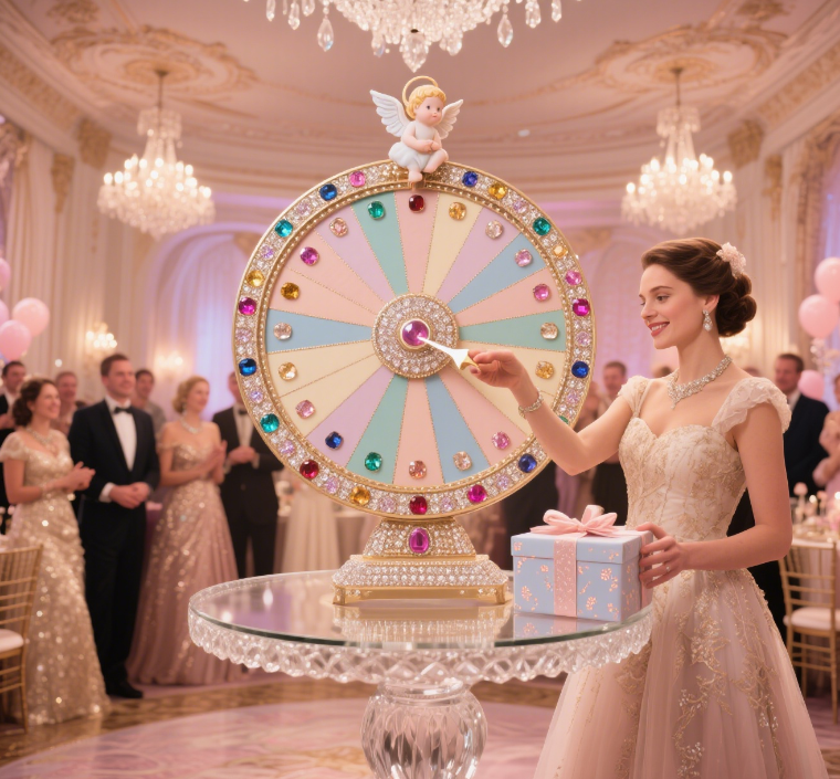 Spin the wheel for baby shower games