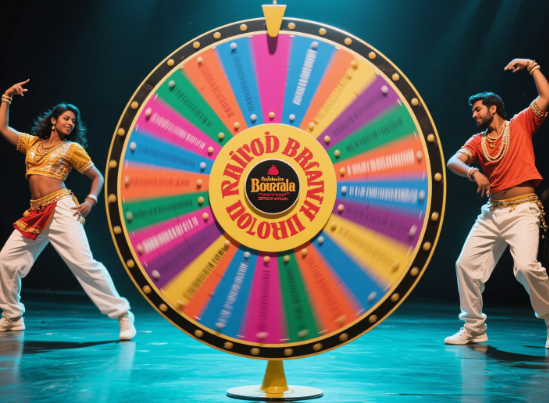 Bollywood dance move spin wheel