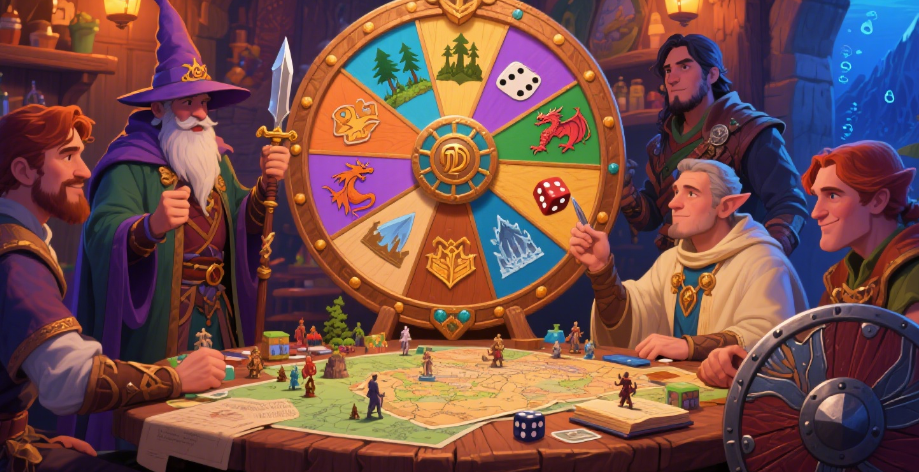 User-created spin wheel D&D campaigns