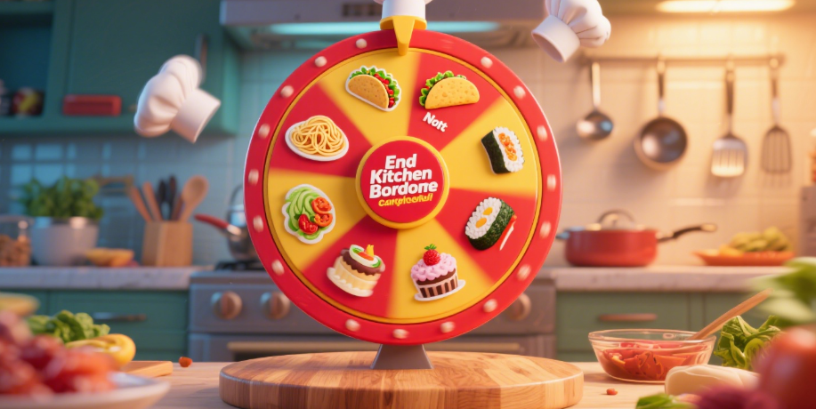 Couples cooking competition wheel