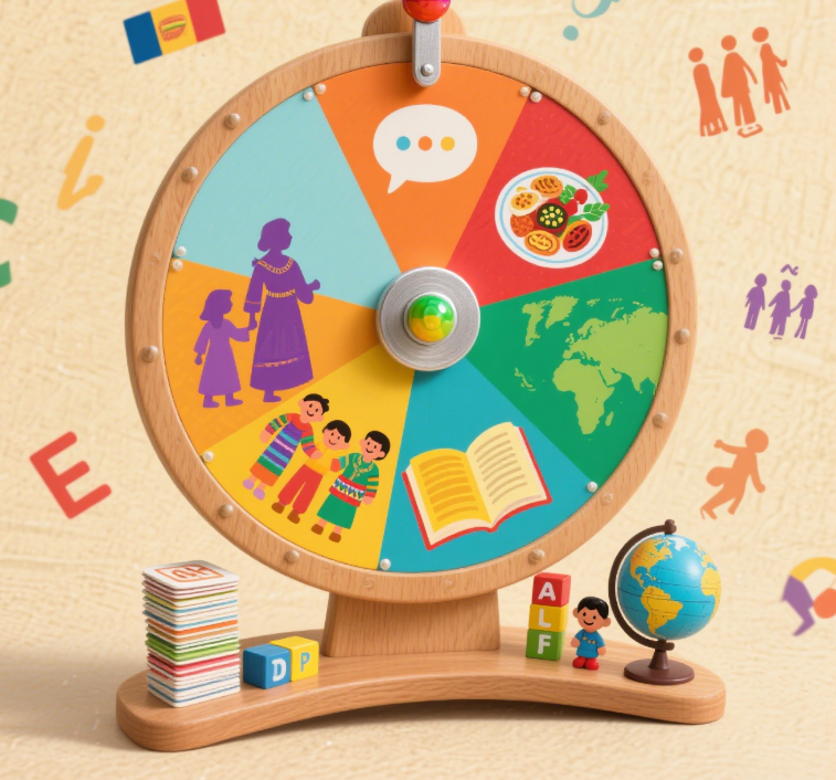 Family language learning wheel