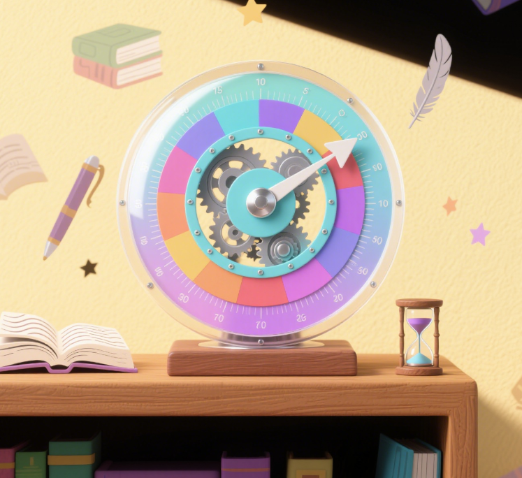 Reading fluency timer spinner
